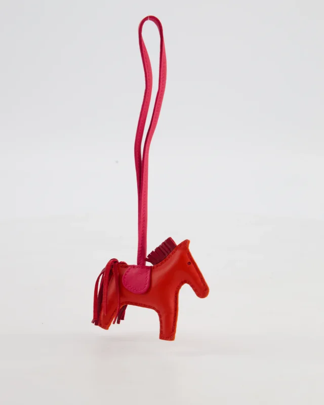 Hermès Rose Jaipur Rodeo in Leather PM Rodeo Bag Charm in Pink Leather from Sellier, photo 4 of 5