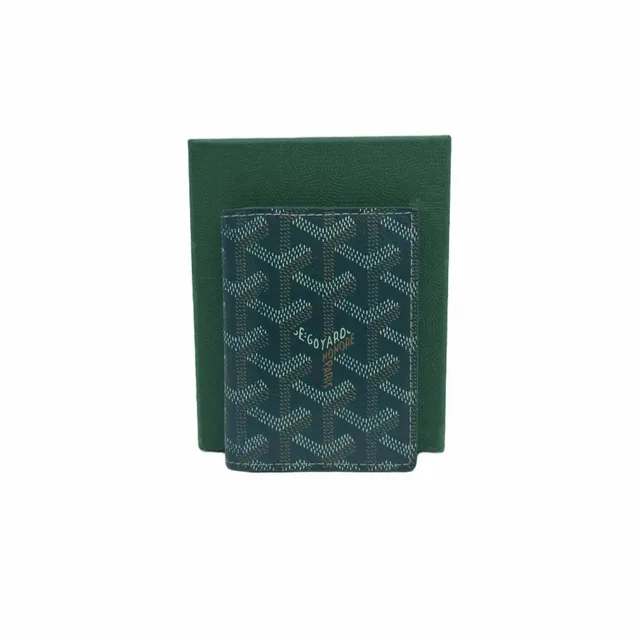 Saint-Marc Card Holder Goyard Canvas Card Wallet Green in green Canvas from Grailed