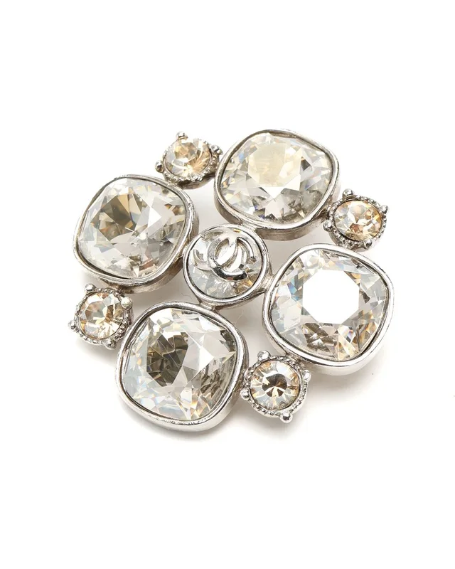 Chanel Coco Mark Rhinestone Brooch from A Retro Tale, photo 2 of 14