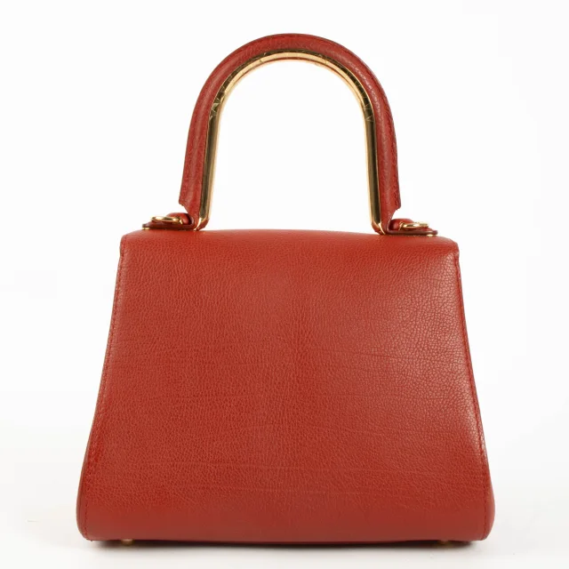 Delvaux Scarlet Red Metal Glam Brillant Mini Bag in Red Leather from Labellov, photo 4 of 5