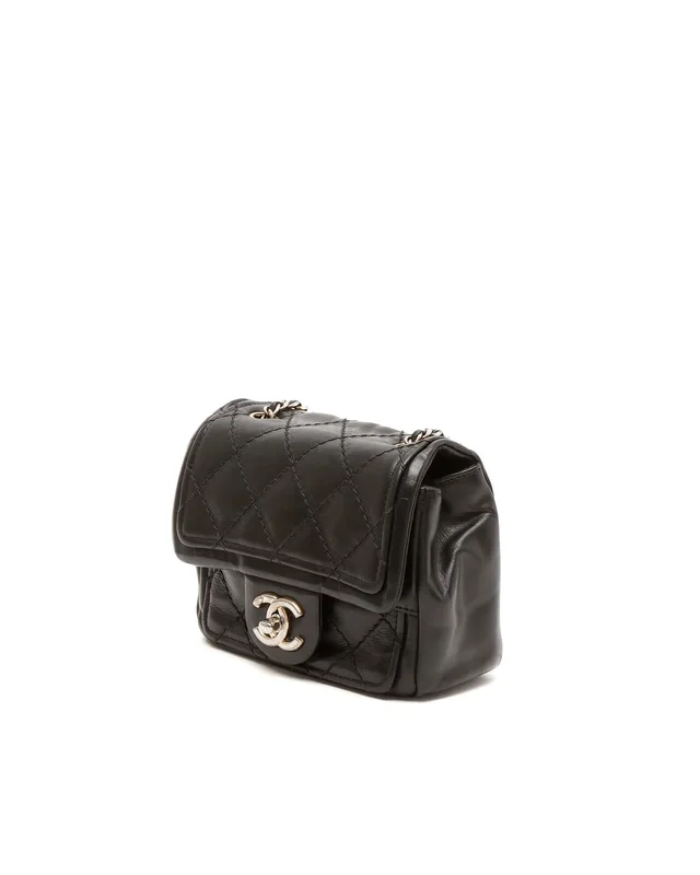 Chanel Mini Square Single Flap Bag in Leather from A Retro Tale, photo 2 of 9
