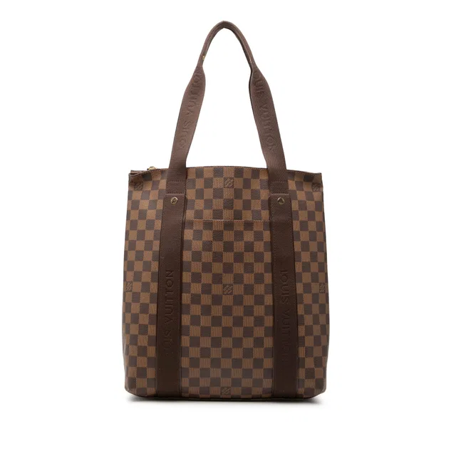 Brown Louis Vuitton Damier Ebene Cabas Beaubourg Tote Bag in Brown Canvas from Designer Revival