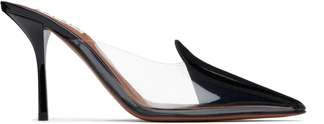 ALAÏA Black Calfskin Leather 90 Mules, photo 5 of 5 from SSENSE