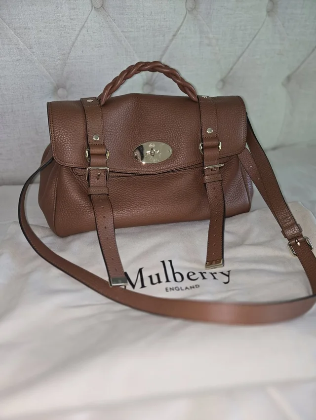 Mulberry Alexa Heavy Grain In Chestnut in brown|red from Poshmark