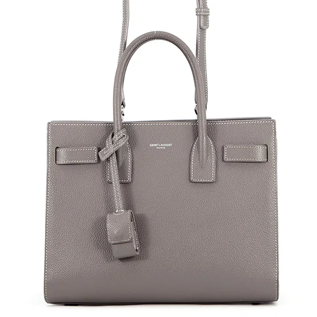 Saint Laurent Sacked Jules 2WAY Bag Gray421863 Grain Leather Size Baby in Leather from GALLERY RARE
