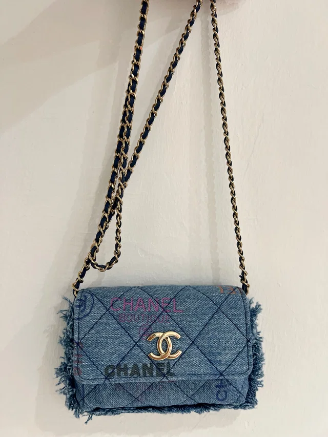 Chanel Blue Denim Bag in Blue Denim from Luxury Promise