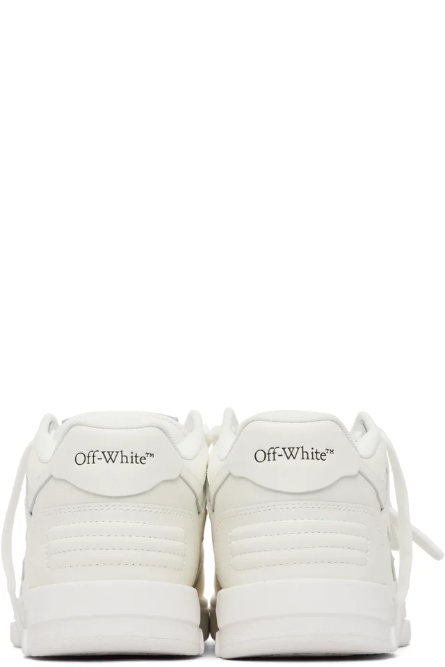 Off-White White 'Out Of Office' Calf Leather Sneakers, photo 2 of 5 from SSENSE