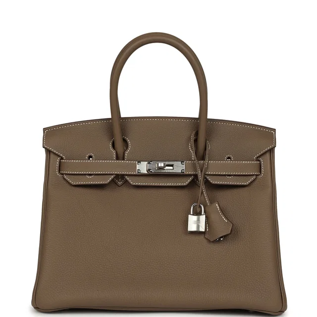 Hermès Birkin 30 Etoupe Togo Palladium Hardware in Taupe Togo leather from Madison Avenue Couture