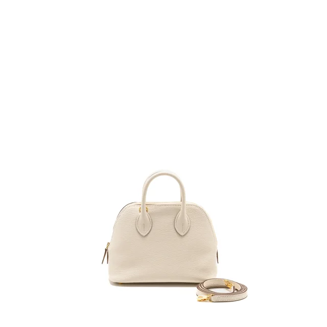 Hermès Mini Bolide Chèvre Mysore Nata GHW Stamp K in Goatskin from EMIER