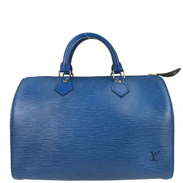 Louis Vuitton Blue Epi Speedy 30 Handbag M43005 in Blue Leather from AMORE Vintage Tokyo