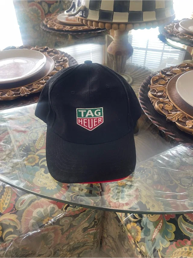 TAG Heuer Black Cap With Green And Red Logo in green|black from Poshmark