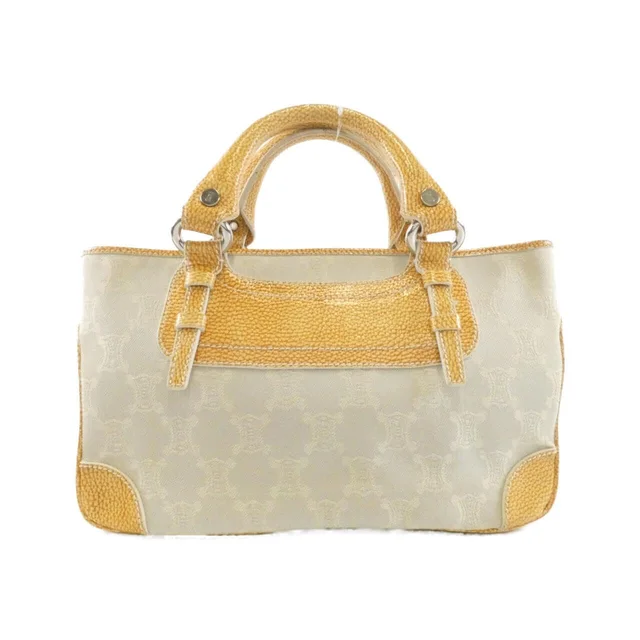 Celine boogie bag in YELLOW / SILVER metal fittings canvas from KOMEHYO