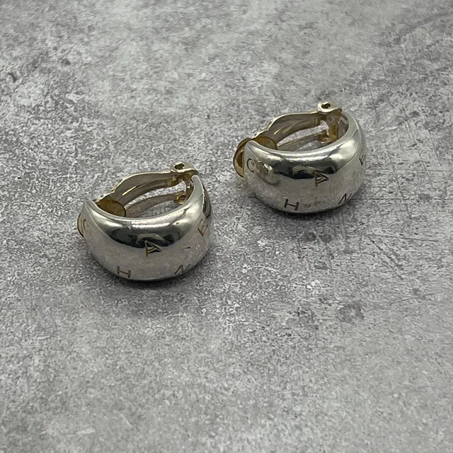 Chanel Logo Earrings Vintage from The Reluxe