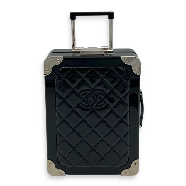 Chanel Minaudiere Trolley Black Clutch in, Silver hardware in Black from Luxury Promise