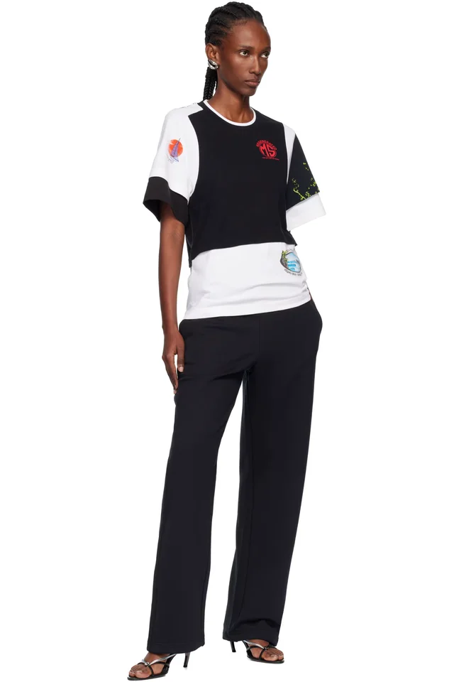 Marine Serre Regenerated Graphic Jersey Layered T-shirt, photo 4 of 4 from SSENSE