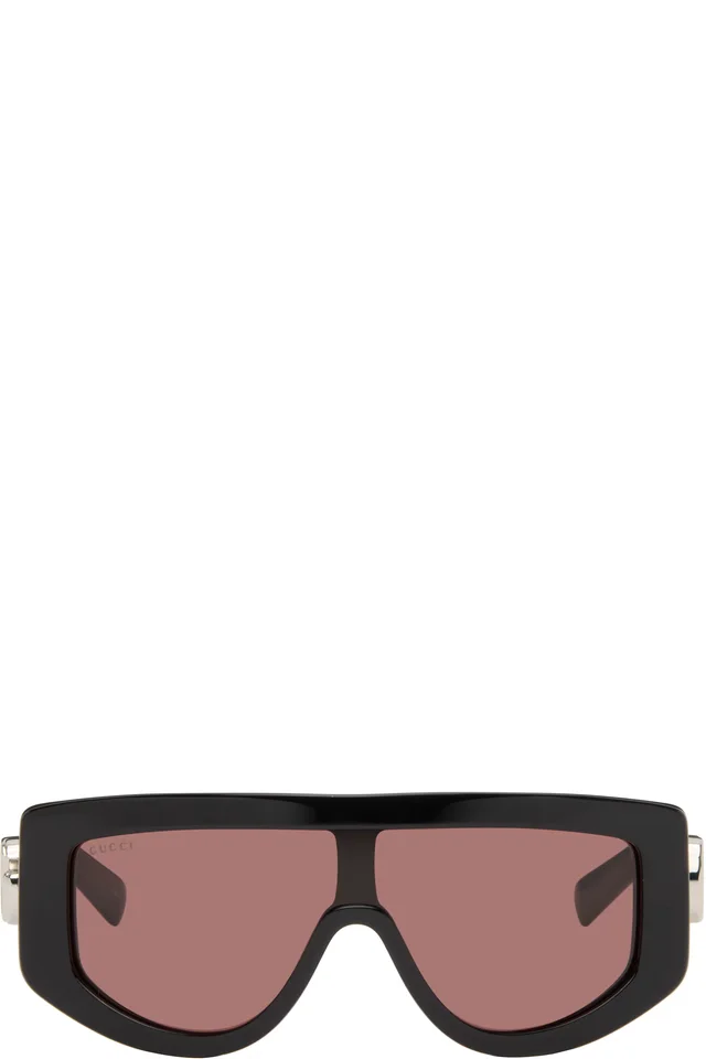 Black Rectangular Frame Sunglasses, image 1 of 1 from SSENSE