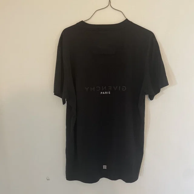Givenchy Mens Shirt Medium Black Spellout Cotton Double Sided Made In Portugal in black from Poshmark