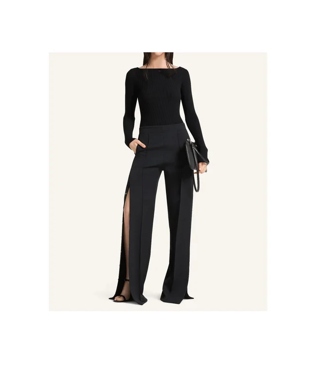 Courrèges Square Neck Rib Knit Sweater, photo 2 of 4 from SENSER