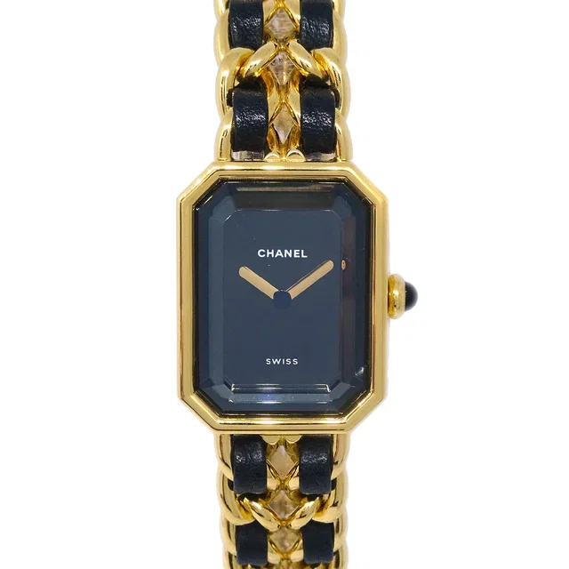 Chanel Premiere Quartz Watch Gold #XL in Gold Leather from AMORE Vintage Tokyo