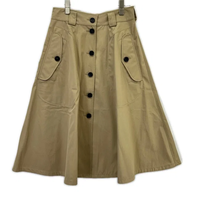 Dior Flare Trench Skirt in Beige from The Reluxe
