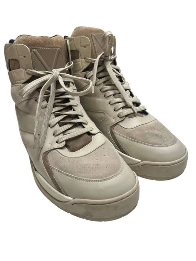 Louis Vuitton High Top Sneaker in Cream Suede from Oxfam Online Shop