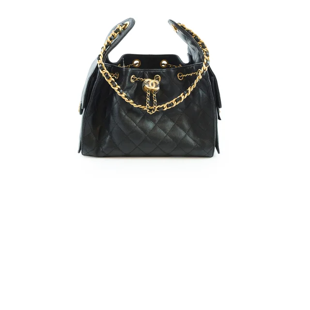 Chanel 25 Small Caviar Black in Black Caviar leather from The Purse Affair