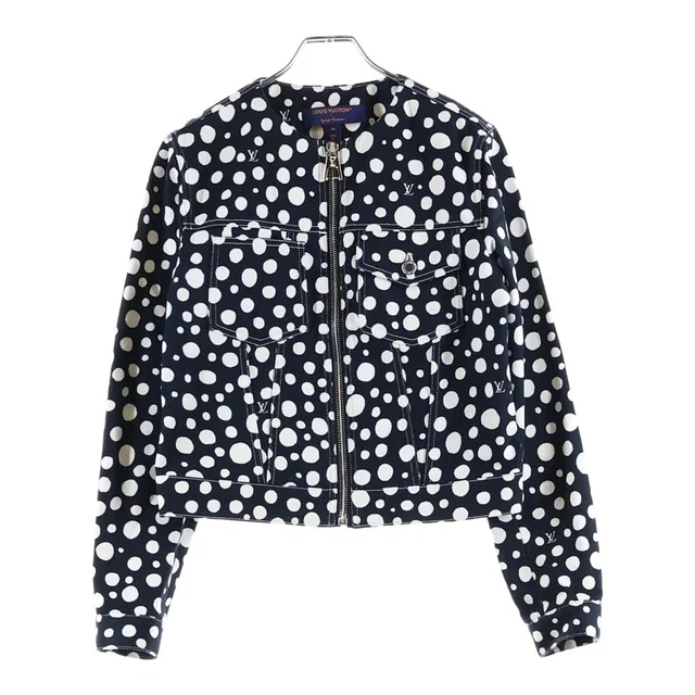 Louis Vuitton YK Infinity Dot Zip Up Collarless Jacket Cotton Yayoi Kusama from The Reluxe