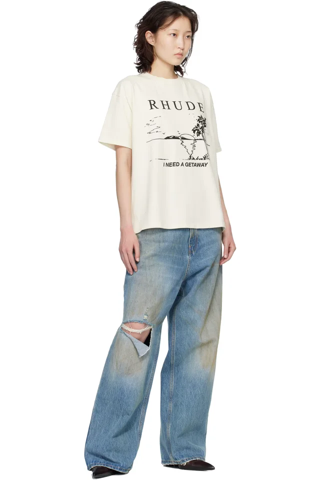 Rhude Off-White 'I Need A Getaway' T-shirt, photo 4 of 4 from SSENSE