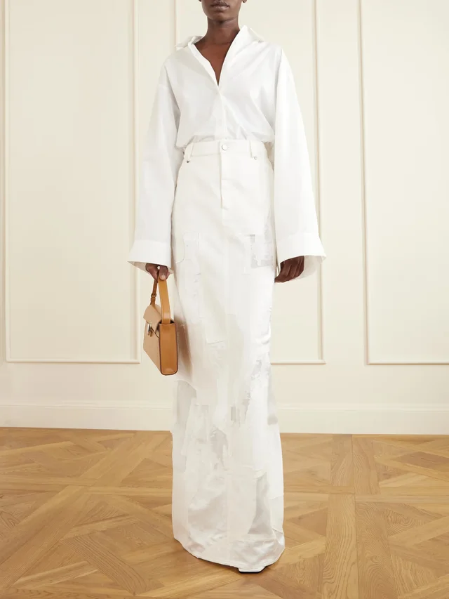 RALPH LAUREN COLLECTION Natallia cotton maxi skirt in White, photo 2 of 2 from NET-A-PORTER (Canada)