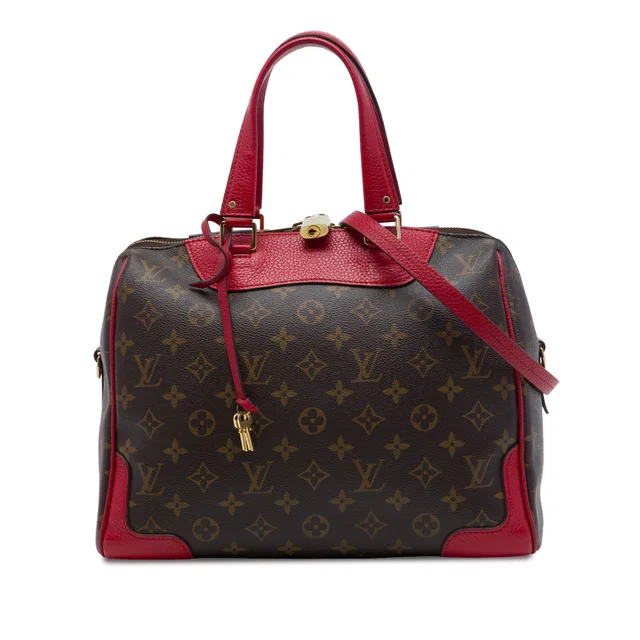 Brown Louis Vuitton Monogram Retiro PM Satchel in Brown Coated canvas from Designer Revival
