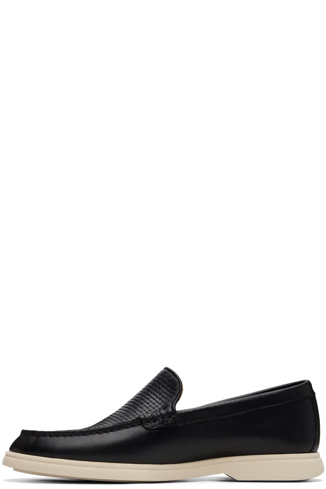 BOSS Black Embossed-Logo Loafers, photo 3 of 5 from SSENSE