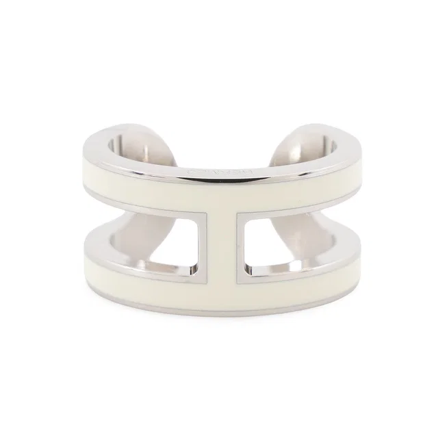Hermès Pop Ash Ear Cuff White Lacquer Metal in White from GALLERY RARE