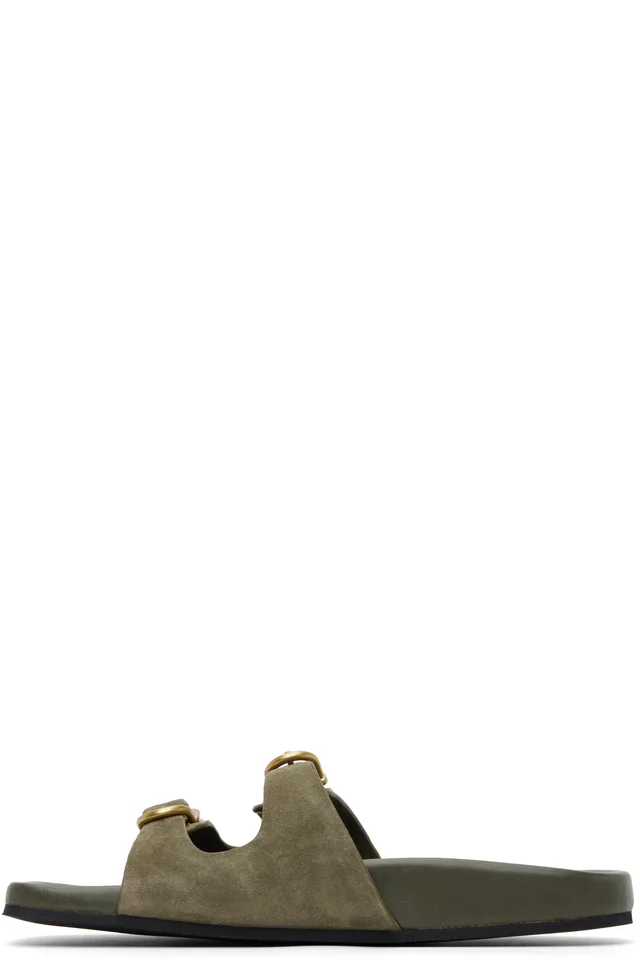 rag & bone Khaki Rue Suede Sandals, photo 3 of 5 from SSENSE