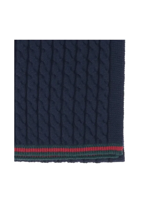 Gucci Tresy Scarf — Blue Wool Scarfs in Blue Wool from HEWI