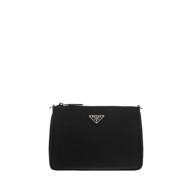 Prada Black Recycled Polyamide Shoulder Bag in Black Nylon from HEWI