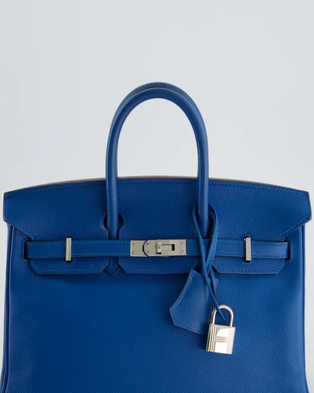 Hermès Birkin 25 Retourne Bag in Blue Epsom leather from Sellier, photo 18 of 26