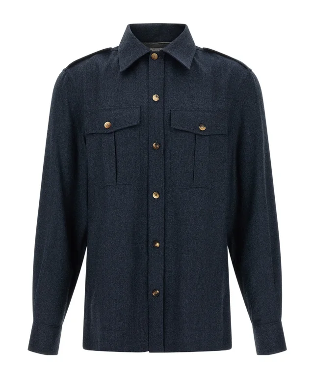 Brunello Cucinelli Long Sleeved Flannel Shirt from SENSER, photo 1 of 1