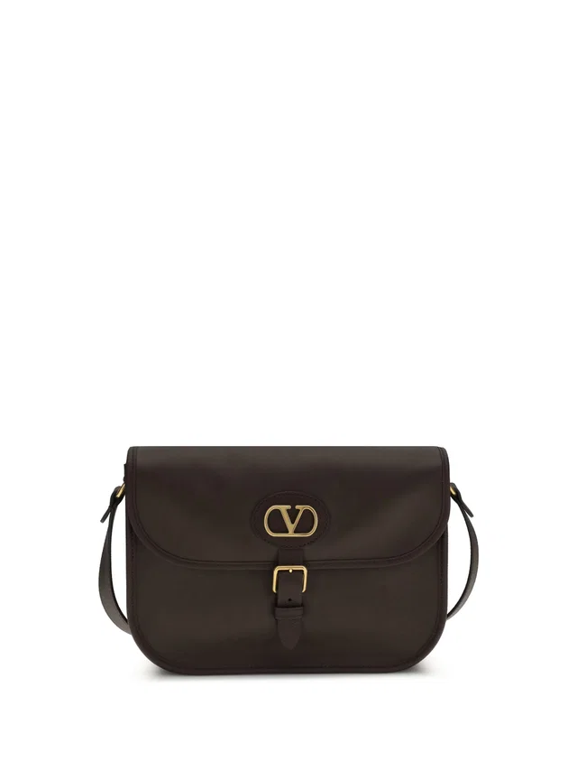 Valentino Garavani Antibes Shoulder Bag — Brown Calf Leather in Brown Calfskin from HEWI