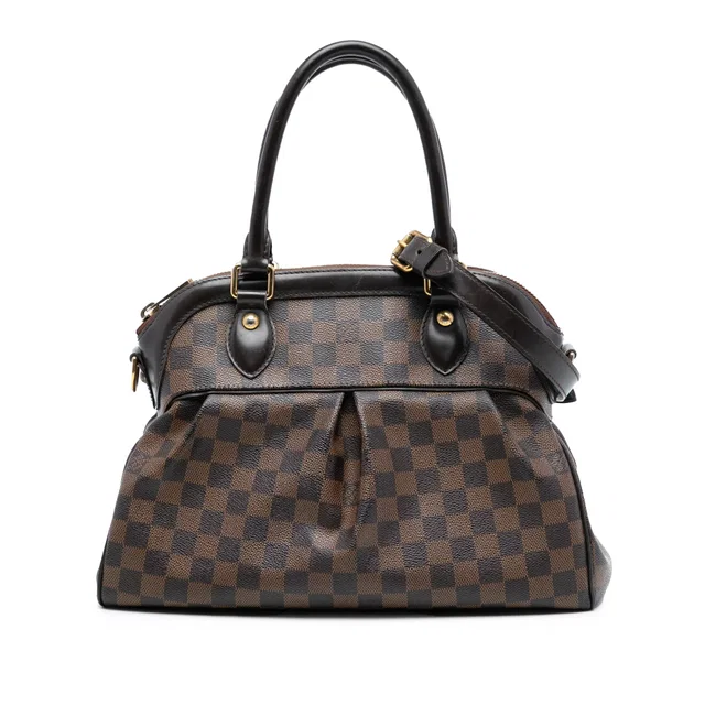 Brown Louis Vuitton Damier Ebene Trevi PM Satchel in Brown Canvas from Designer Revival