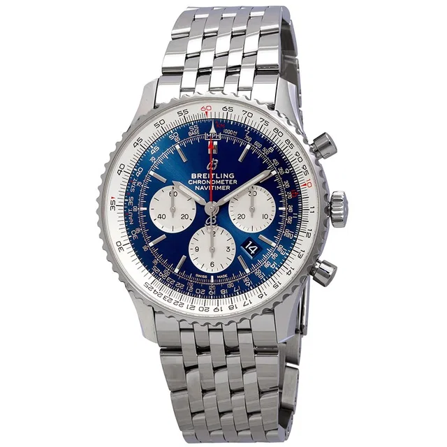 Breitling Navitimer Chronograph Automatic Chronometer Mens Watch AB0127211C1A1 in blue|silver|gray from Jomashop.com