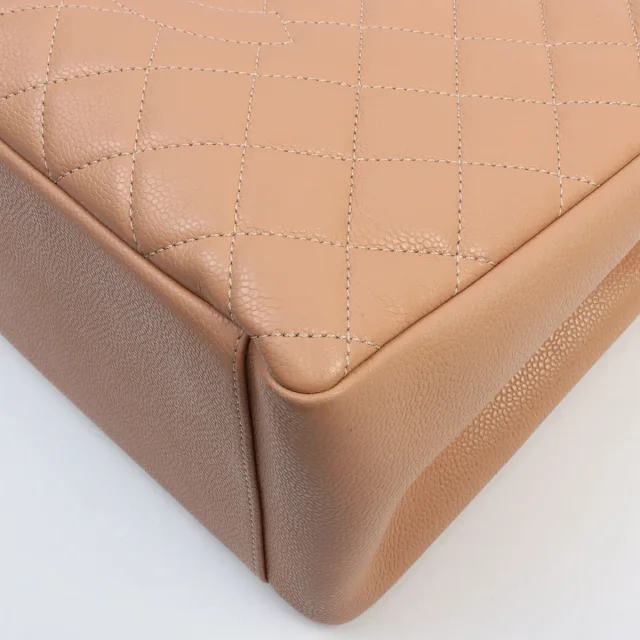 Chanel Circa 2013 Caviar Skin GST Tote Bag, Pink Beige in Beige Caviar leather from VINTAGE QOO TOKYO, photo 10 of 17