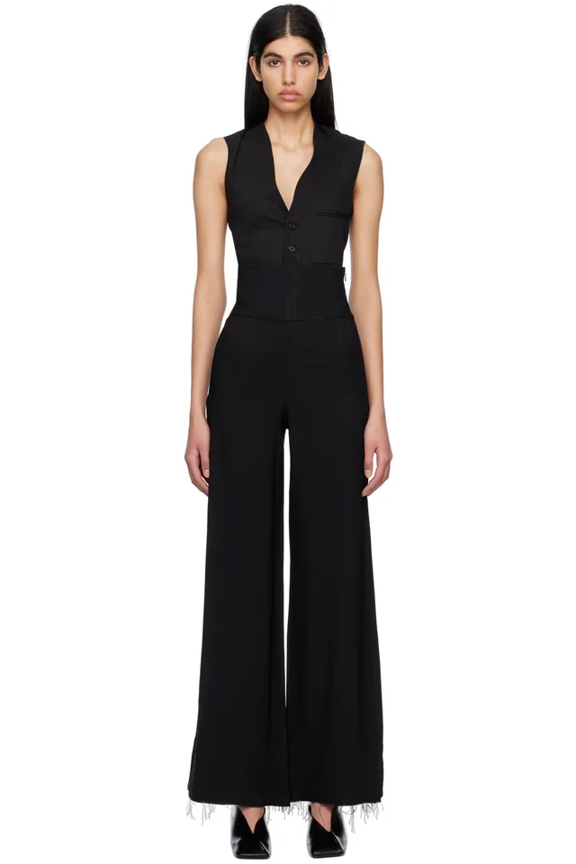 Black Raw Artist Trousers, image 1 of 1 from SSENSE
