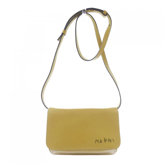 Marni MENING logo BAG PHMI0023U0 in Yellow type P6533 Calfskin from KOMEHYO
