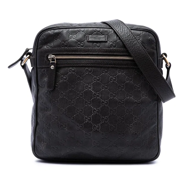 Brown Gucci Guccissima Crossbody in Brown Leather from Designer Revival