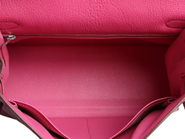 Hermès Fuchsia Chèvre Kelly 32 in Pink Goatskin from Ann's Fabulous Finds, photo 8 of 10