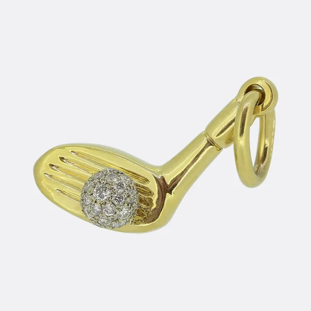 Tiffany & Co. Diamond Golf Club Charm Pendant from The Vintage Jeweller