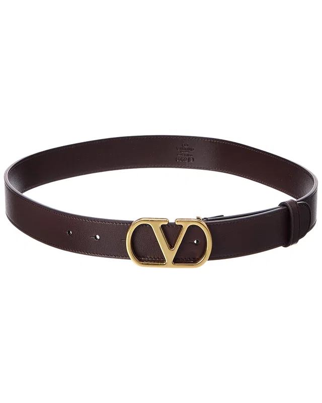 Valentino VLogo Leather Belt, image 1 of 1 from Rue La La