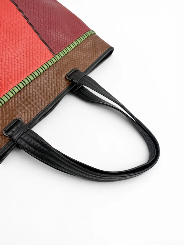 Bottega Veneta Large Micro Intrecciato Multi Color Block Tote in Multicolor Woven leather from Season 2 Consign, photo 5 of 9