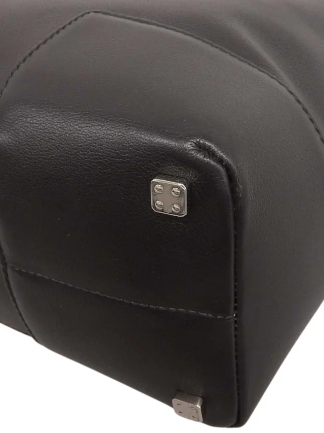 Loewe Anagram Embossed Frost Tote Bag Black from VINTAGE QOO TOKYO, photo 7 of 10