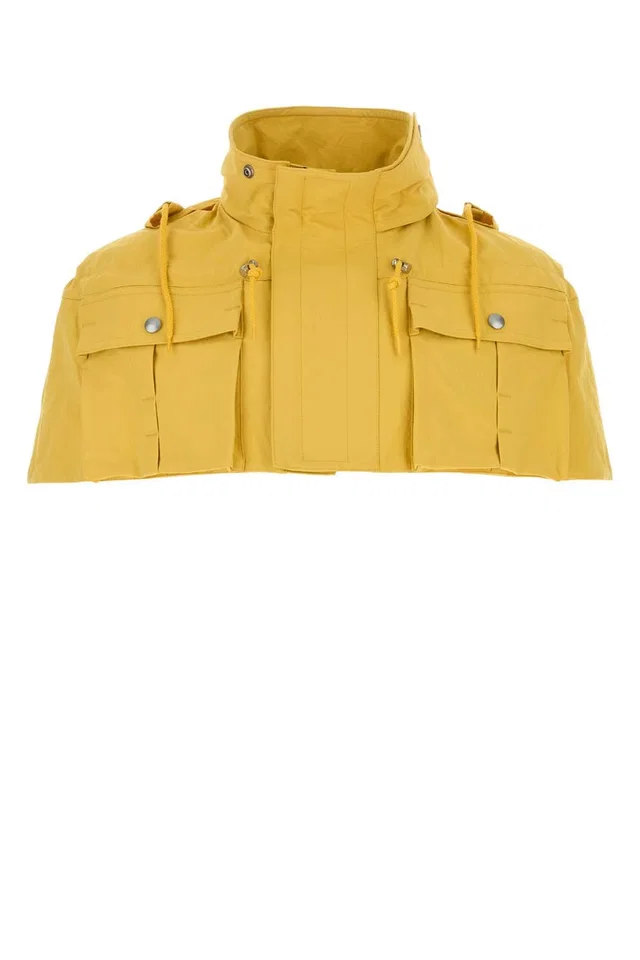 Prada Nylon Cape — Yellow Shawls in Yellow Nylon from HEWI